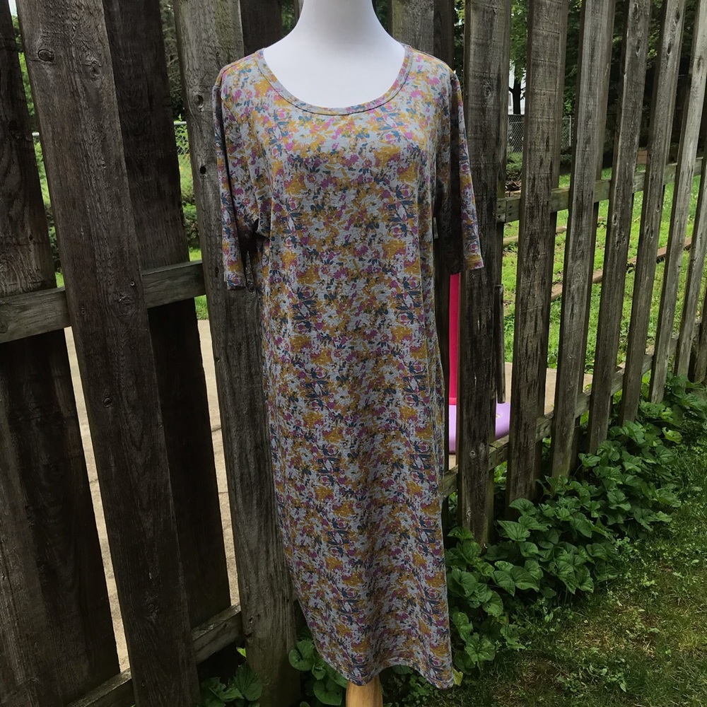 Lularoe Julia Watercolor Floral Print